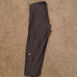 Lululemon Grey Running Capris. Size 8. Excellent condition.